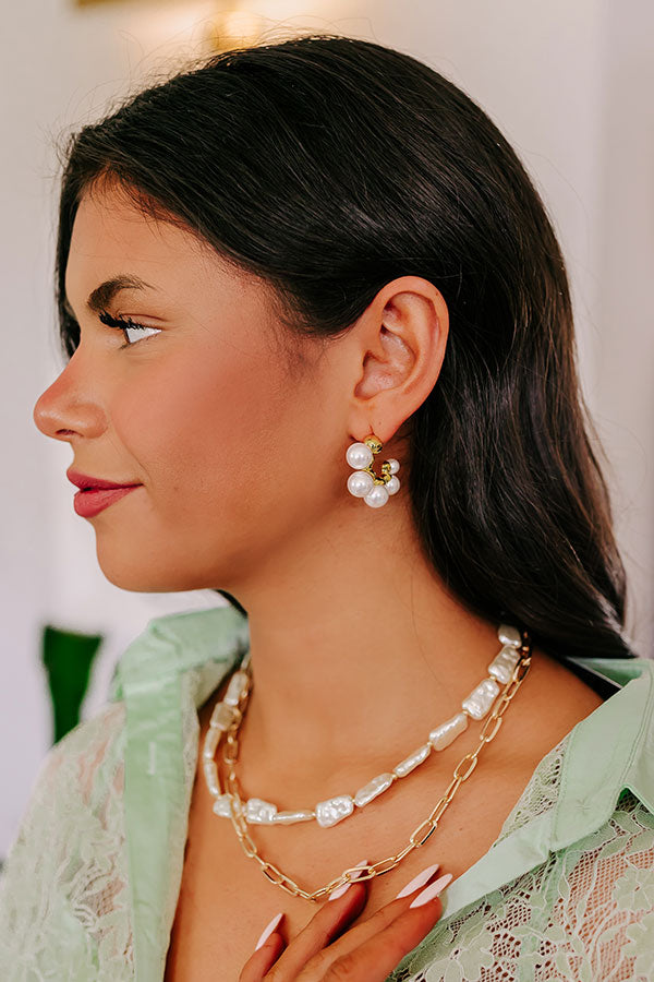Premium Gold Vermeil Pearl Hoop Earrings - Elevate Your Style