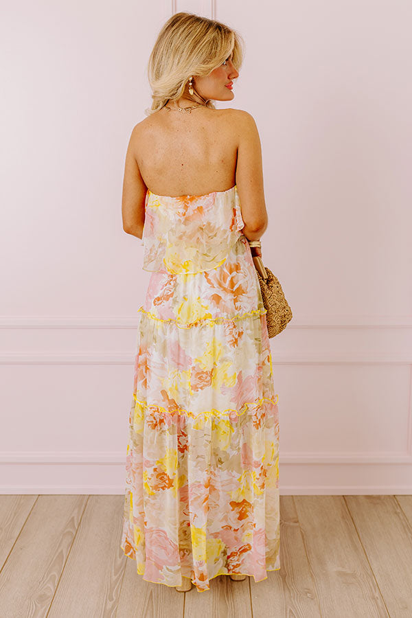 Premium Hibiscus Lane Floral Maxi Dress