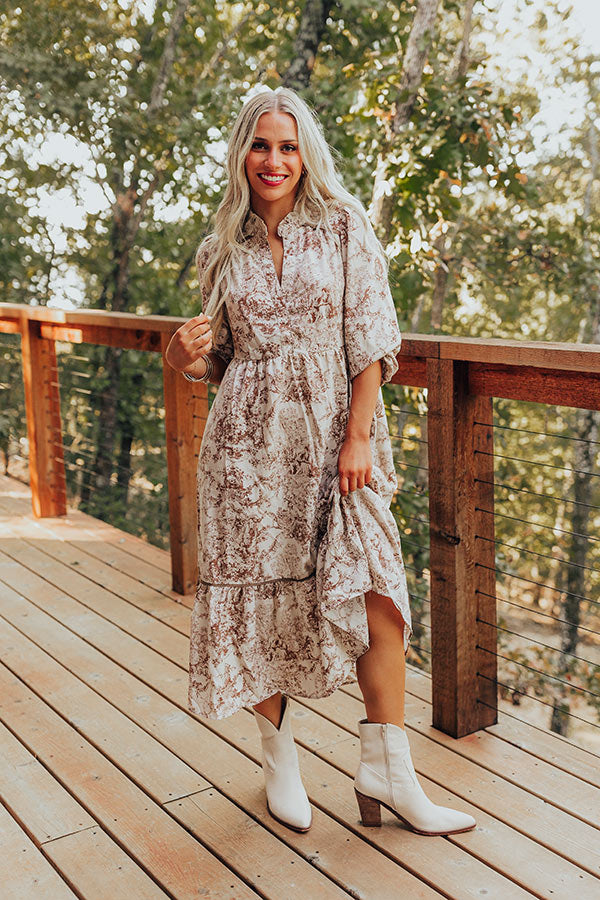 Premium Countryside Charm Midi Dress