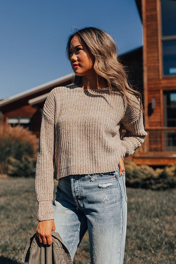 Premium Fall Sentiments Chenille Sweater - Birch