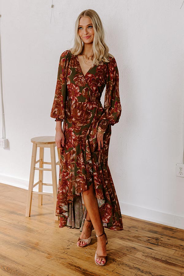 Premium Napa Valley Floral Maxi Dress - Ultimate Elegance