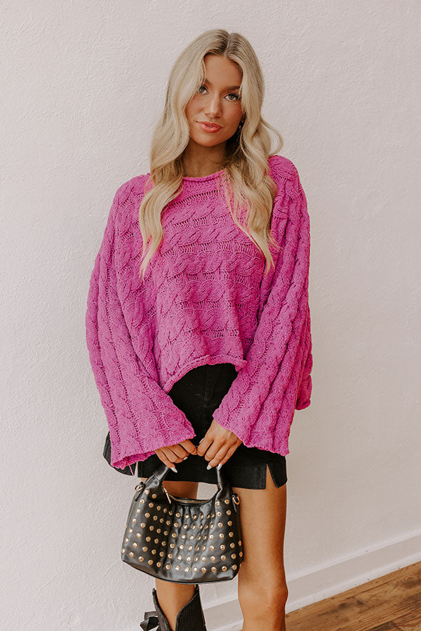 Ultimate Cozy Mindset Cable Knit Chenille Sweater