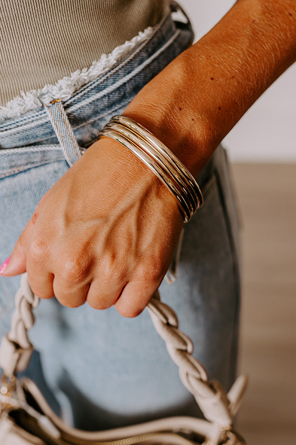 Ultimate Rhythmic Rhapsody Gold Bangle Bracelet Set
