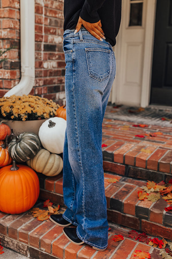 JUST USA MILA Premium High Waist Straight Leg Jean - Ultimate Style Upgrade
