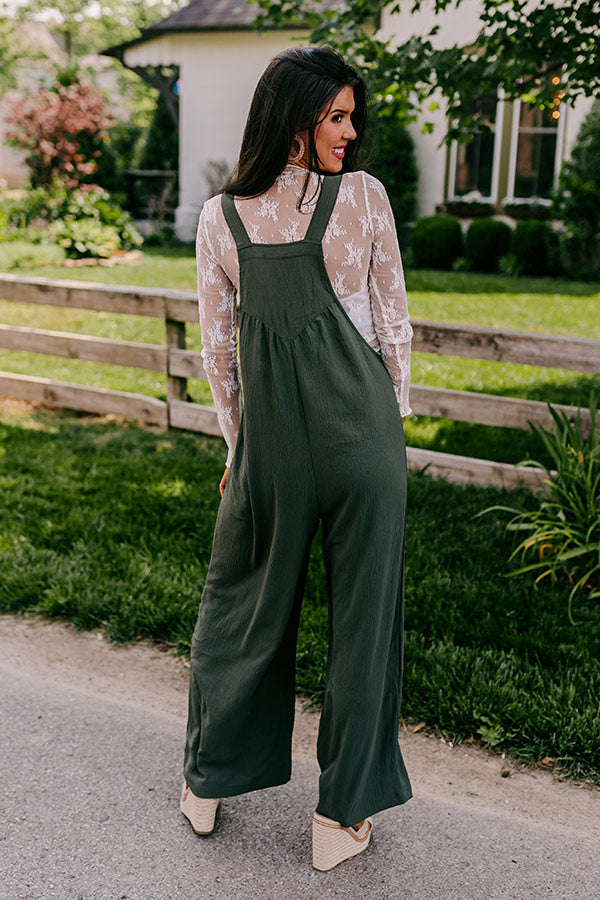 Ultimate Comfort Wide Leg Jumpsuit - Army Green