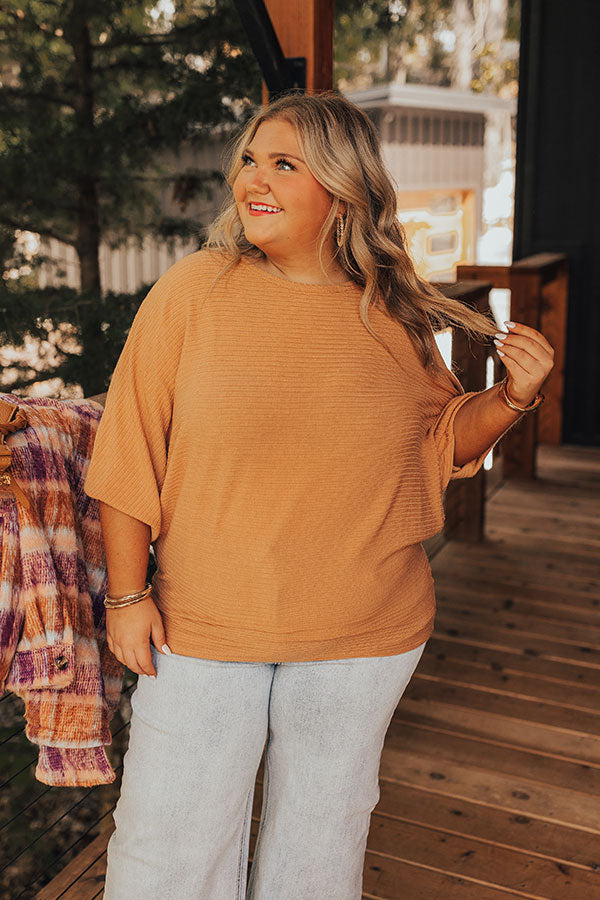 Premium Weekend Living Shift Top in Pumpkin Curves - Ultimate Comfort & Style