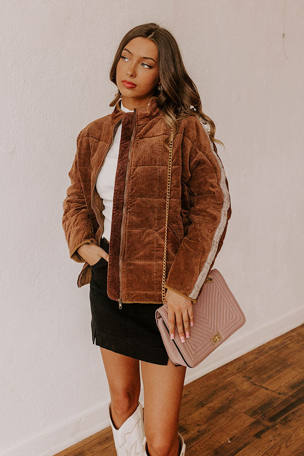 Ultimate Cozy Corduroy Jacket - Chocolate Edition