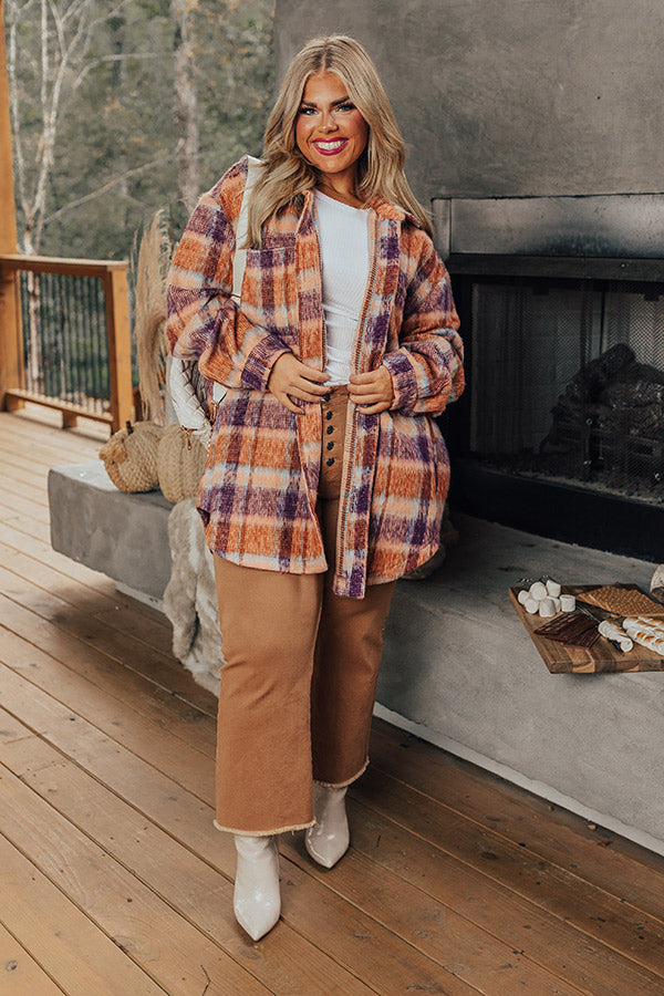 Ultimate Sangria Plaid Jacket - Cozy & Stylish