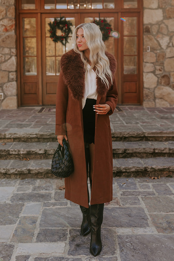 Premium Central Park Stroll Coat in Chocolate - Ultimate Winter Style