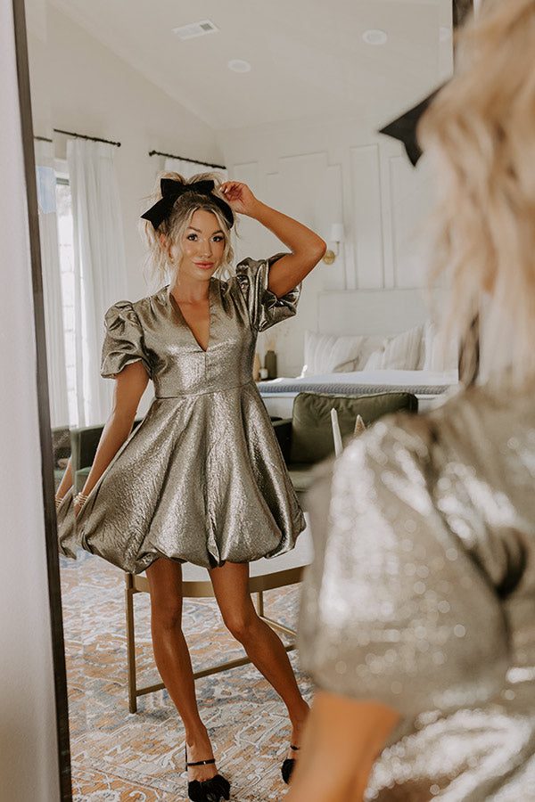 Ultimate Midnight Sparkle Metallic Mini Dress