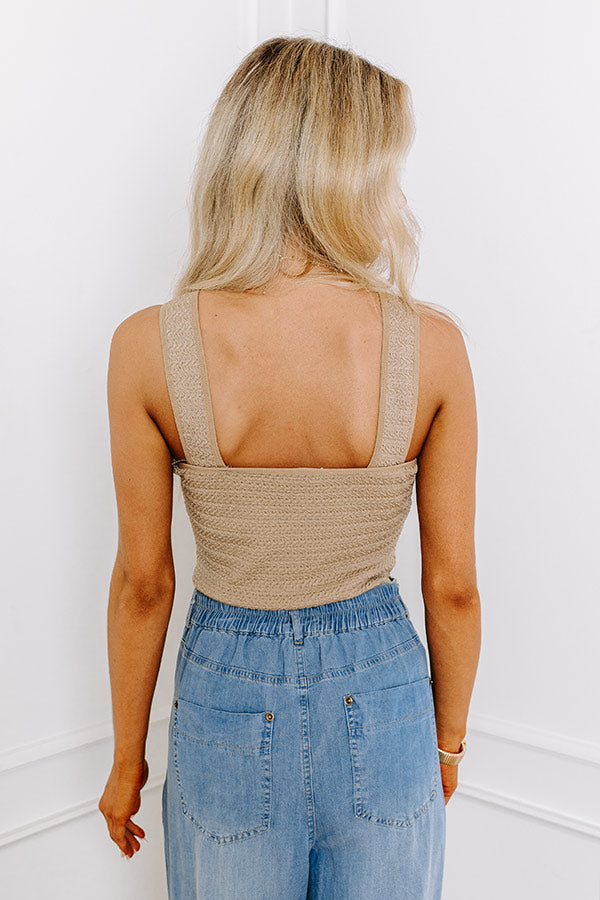 Premium Khaki Knit Bodysuit - Ultimate Style Essential