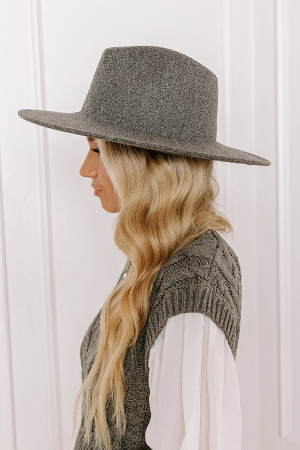 Premium Crisp Breeze Felt Fedora - Heathered Charcoal | Ultimate Style Upgrade