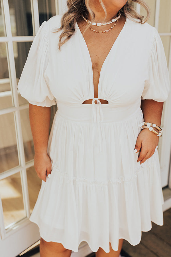 Premium Seaside Escape Front Tie Mini Dress