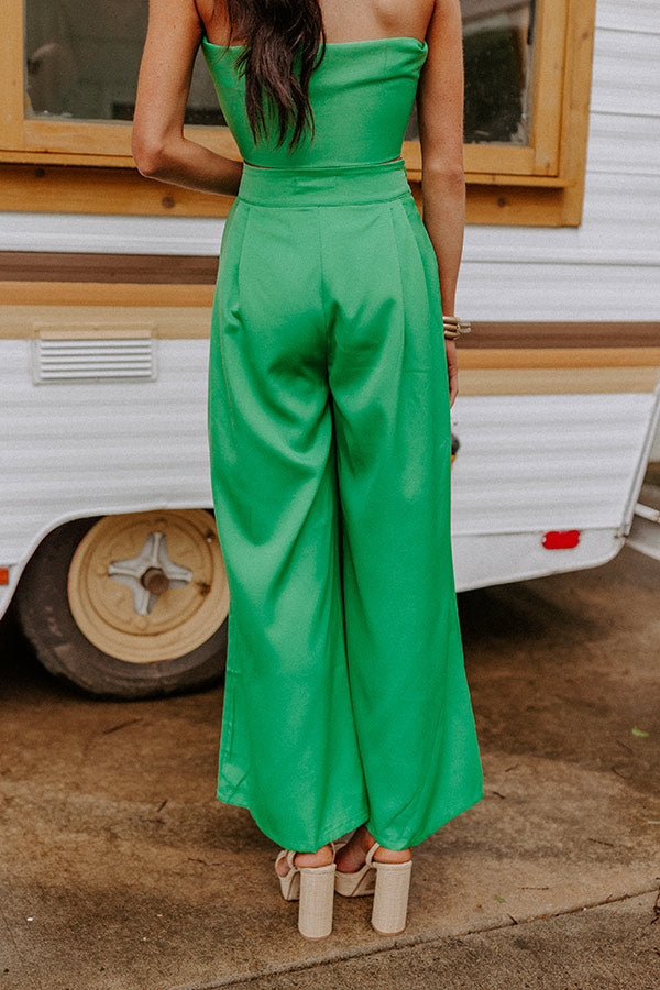 Premium High Waist Green Pants - Nearly Famous Collection