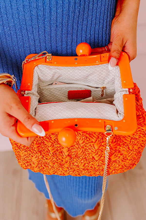 Ultimate Coastal Canvas Crossbody Bag - Vibrant Orange