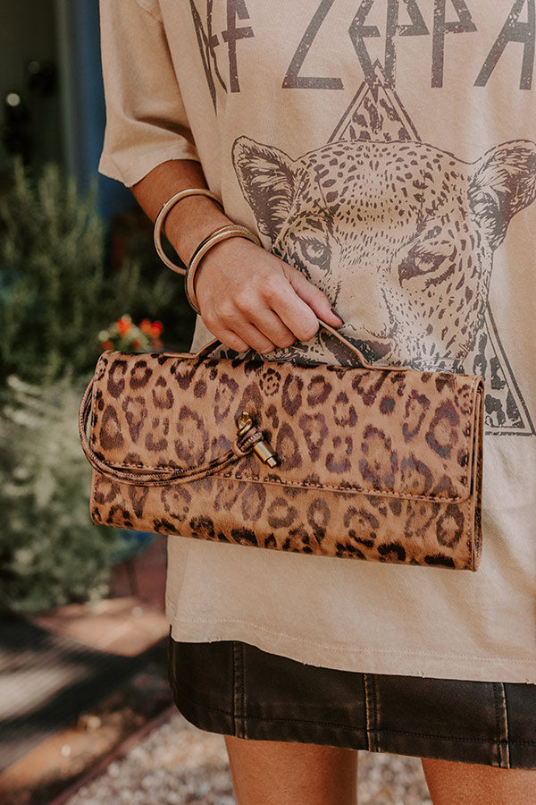 Premium Leopard Print Faux Leather Party Purse