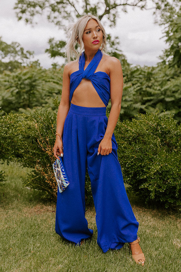 Ultimate Royal Blue High Waist Pants - Nearly Famous Collection