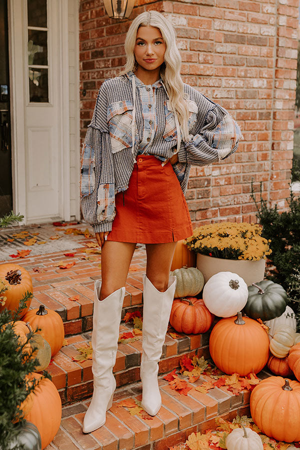 Premium Willow High Waist Skort - Dark Pumpkin | Ultimate Chic Style