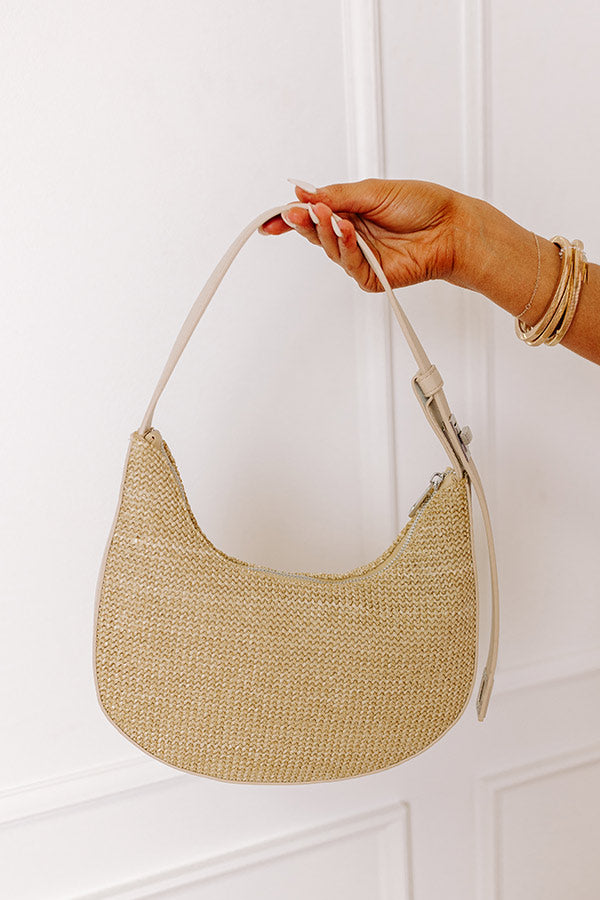 Premium Luna Spring Woven Purse - Natural Elegance