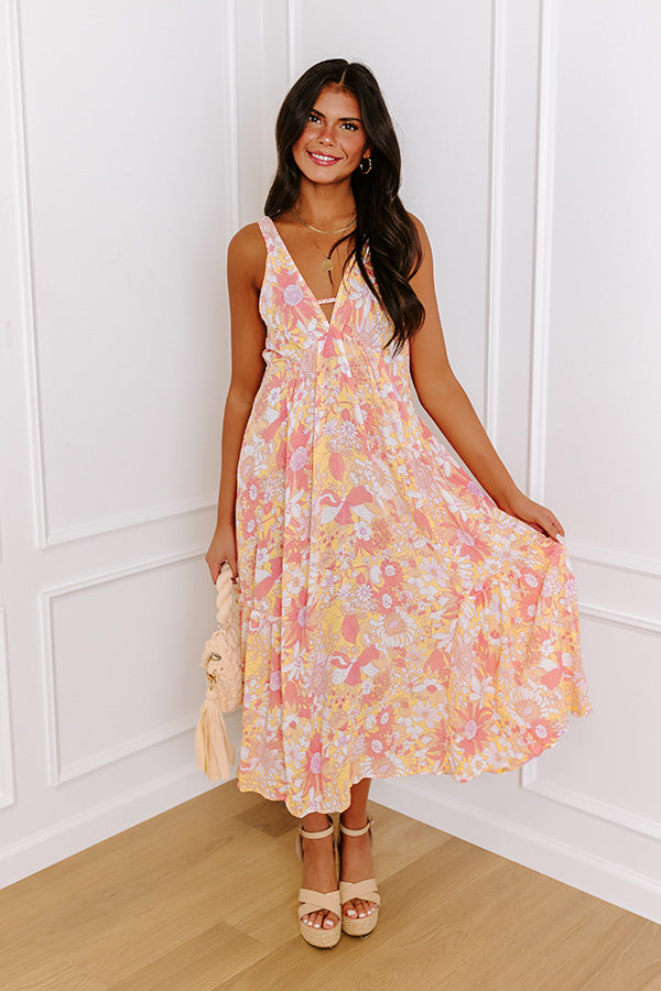 Ultimate Sunshine Floral Midi Dress