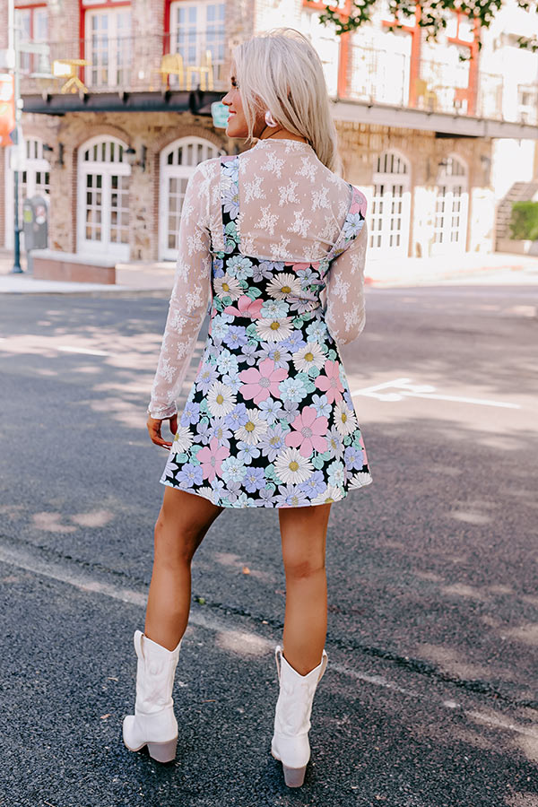 Ultimate Floral Denim Mini Dress - Trendsetter's Choice