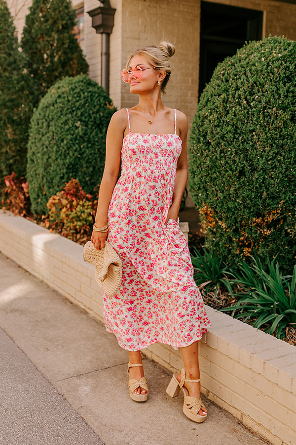 Premium Ivory Floral Maxi Dress for Summer Bliss