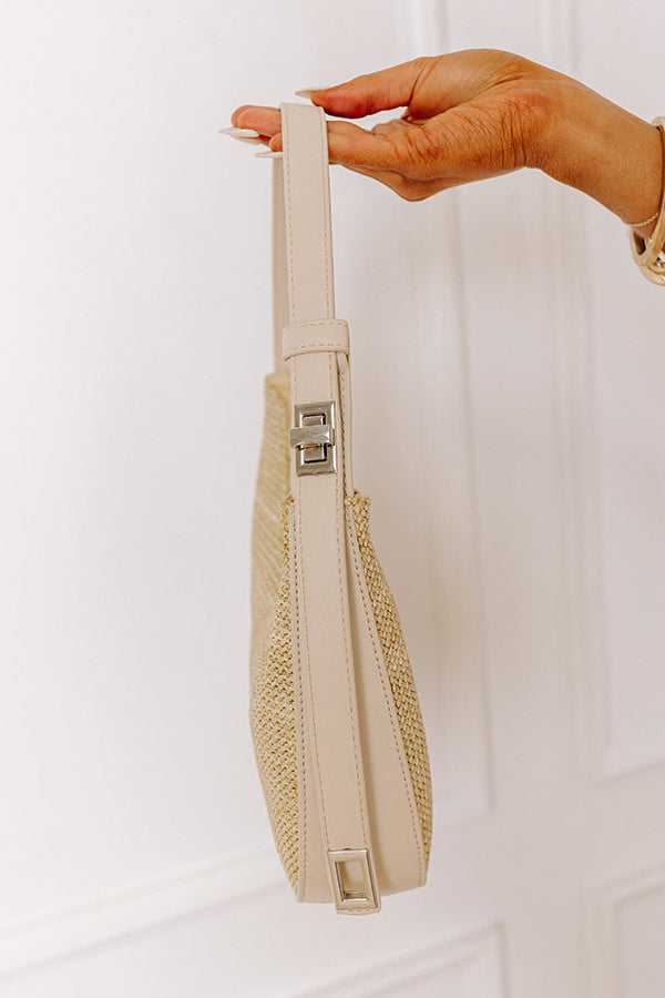 Premium Luna Spring Woven Purse - Natural Elegance