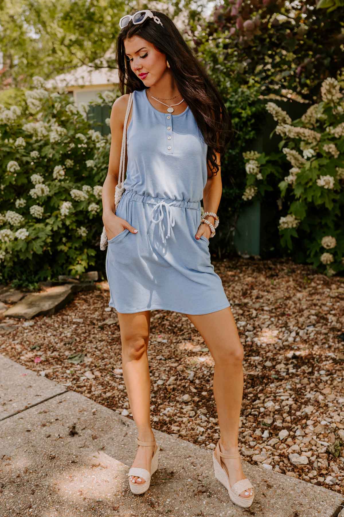 Ultimate Ivy League Style Dress in Airy Blue - Summer Essential