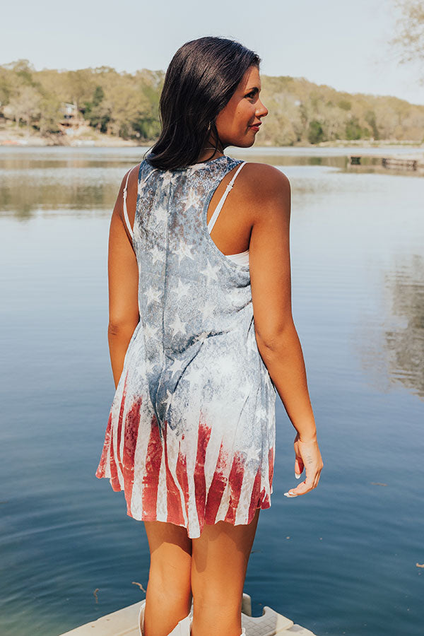 Premium Patriotic Shift Tank - Red, White & Blessed