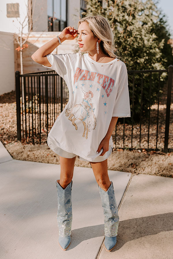 Premium Distressed Cowboy Graphic Tee - Ultimate Western Style