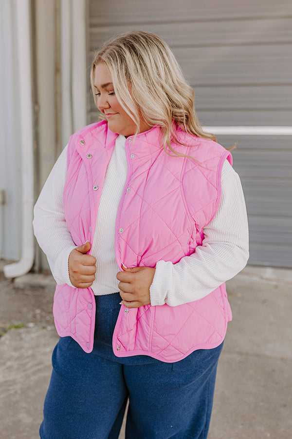 Premium Aspen Quilted Vest with Scalloped Hem