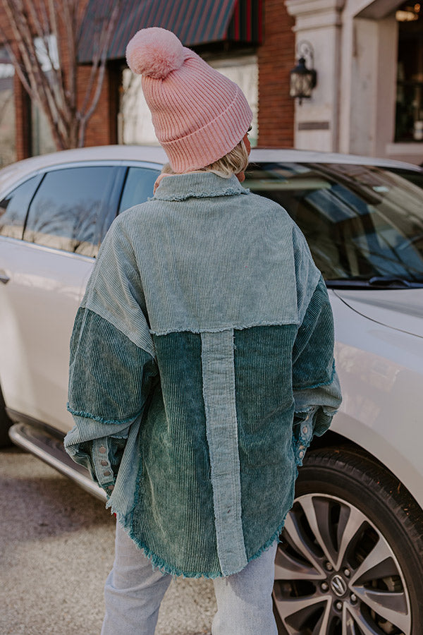 Premium Teal Corduroy Jacket - Fall Fashion Essential