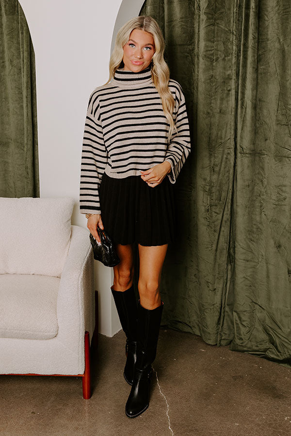 Premium Ski Lodge Stripe Knit Sweater