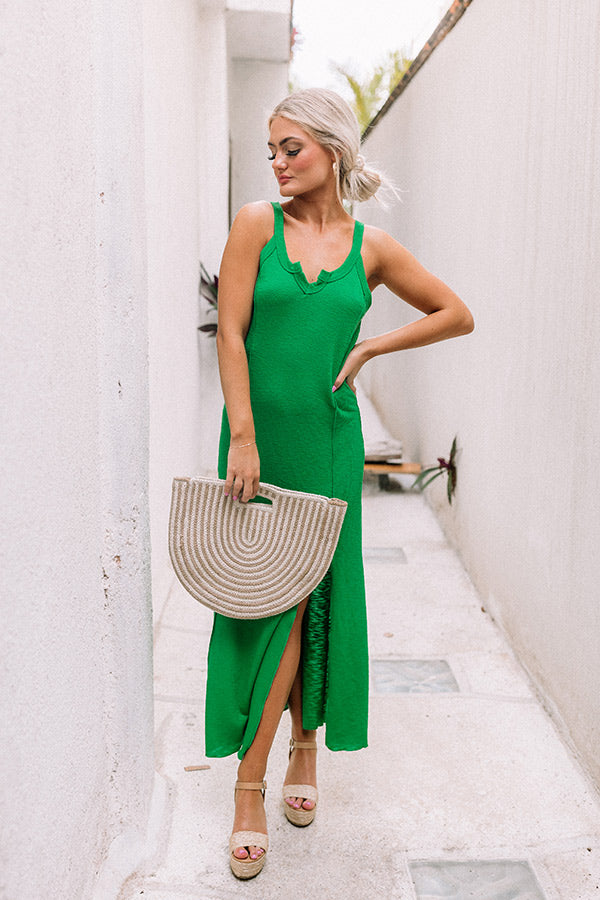 Premium Malibu Pier Maxi Dress in Vibrant Kelly Green