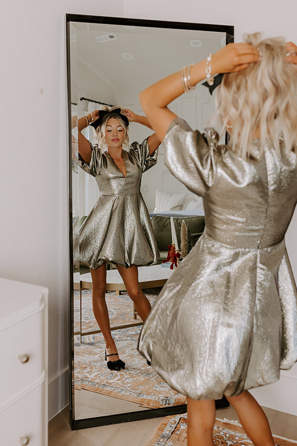 Ultimate Midnight Sparkle Metallic Mini Dress