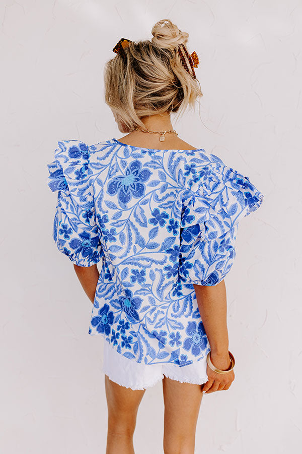 Premium Capri Floral Brunch Top