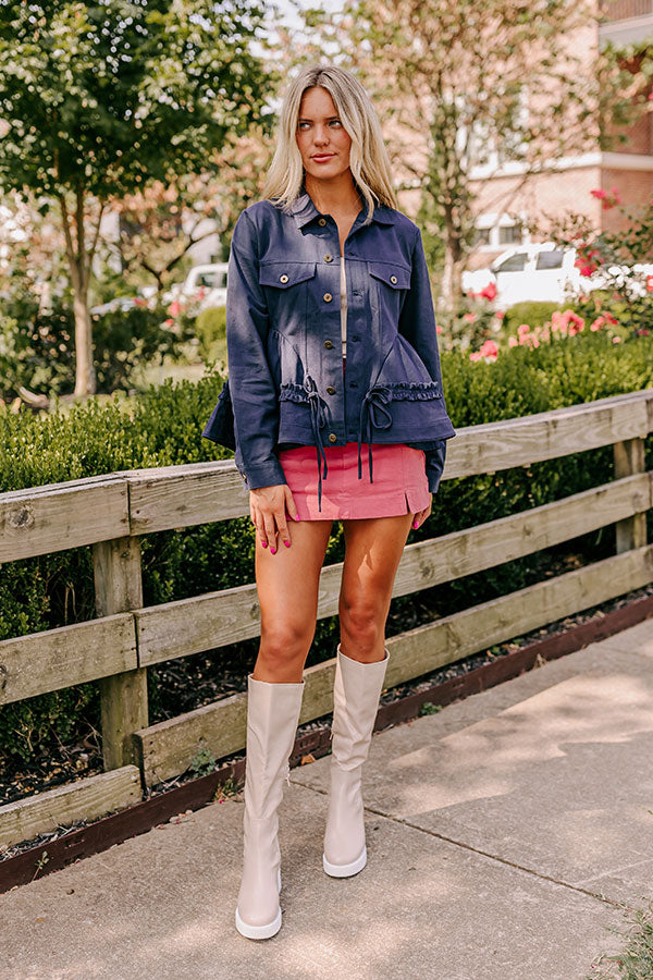 Ultimate NYC Stroll Peplum Jacket - Feminine & Cozy