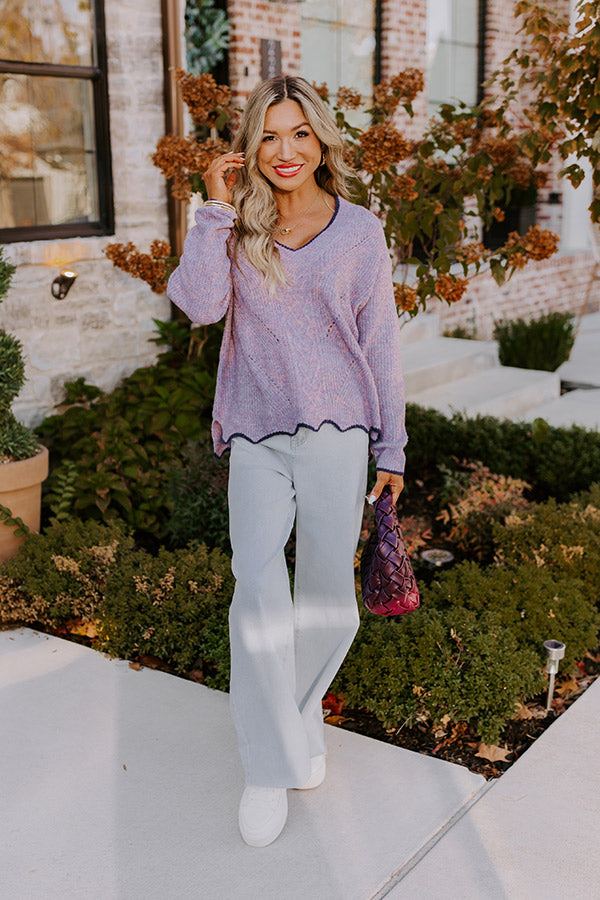 Premium Cozy Knit Sweater - Dusty Purple | Ultimate Fall Style