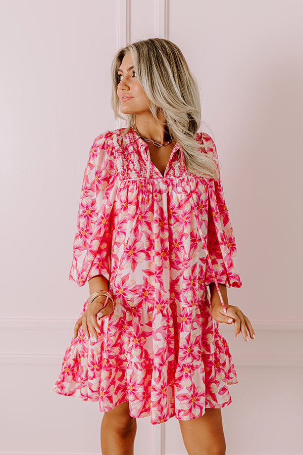 Premium Coastal Cruise Floral Mini Dress - Ultimate Summer Style