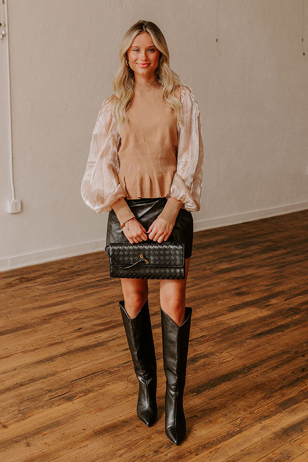 Premium Martini Elegance Knit Top