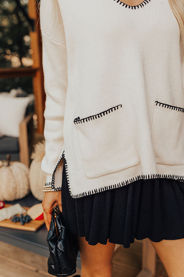 Premium French Vanilla Knit Sweater - Ultimate Small Town Romance