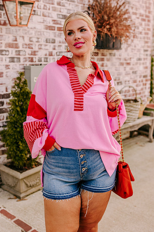 Premium Pink Curves Holding Hands Sweatshirt