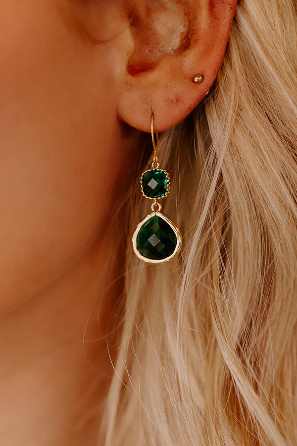 Premium Marvelous Night Emerald Earrings