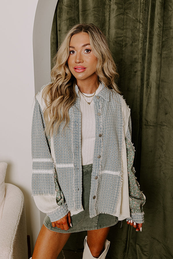 Premium Casual Moment Perforated Denim Jacket - Ultimate Style Upgrade