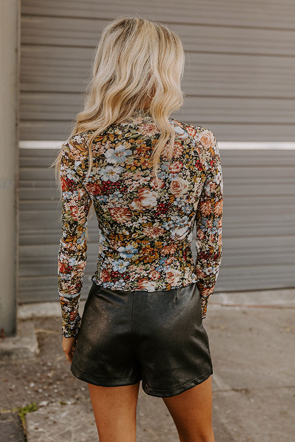 Ultimate Floral Mesh Top - Premium Style