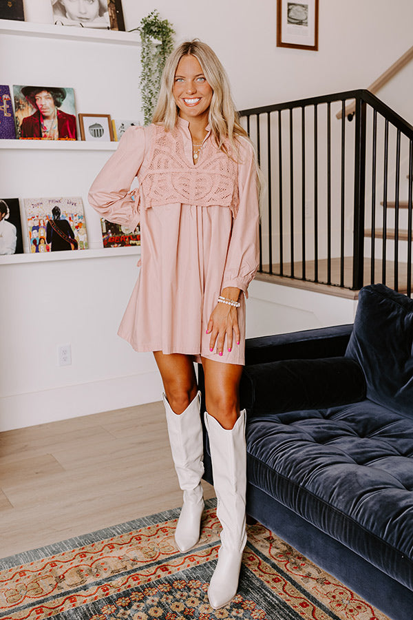 Ultimate Boho Belle Mini Dress in Blush - Effortless Style Upgrade