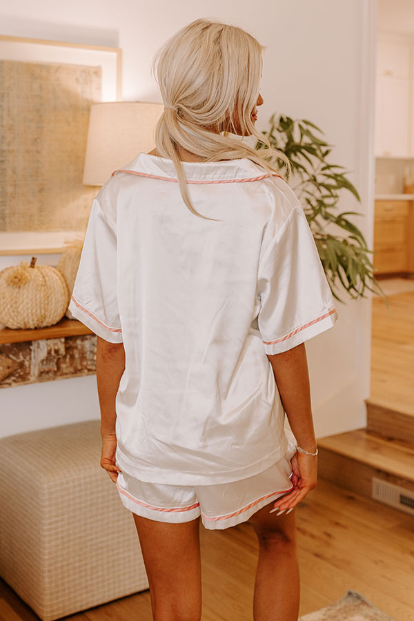 Premium Ivory Satin Pajama Top - Upgrade Your Loungewear