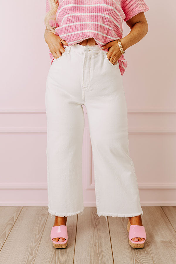 Ultimate High Waist Straight Leg Jeans in Cream - Risen Utopia