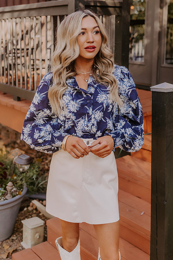 Premium Kind Glance Floral Button-Up Shirt