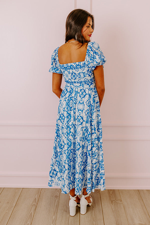 Premium Ocean Breeze Smocked Maxi Dress - Ultimate Summer Style